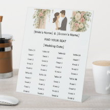 Plan de table de mariage floral romantique