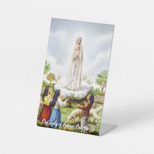 Signe De Table Plaque chrétienne Notre-Dame de Fatima
