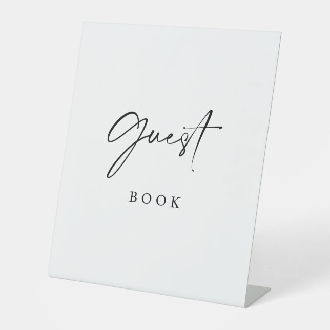 Signe De Table Please Sign Our Guest Book Wedding Sign Modern  (Recto)