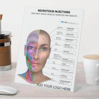 Signe De Table Points d'injection de neurotoxine