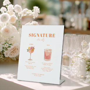Signe De Table Police de caractères gras moderne pour boissons « 