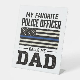 Signe De Table Police Officer Dad Vintage Flag Shirt Design_1