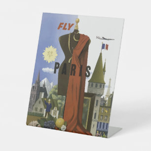 Signe De Table Poster du Vintage voyage Fly Paris France