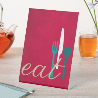 Signe De Table poumon de cuisine set d'impression Piéton