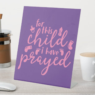 Signe De Table Pour Cet Enfant J'Ai Prié
