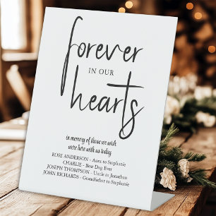Signe De Table Pour toujours dans nos coeurs Mémorial Mariage mod