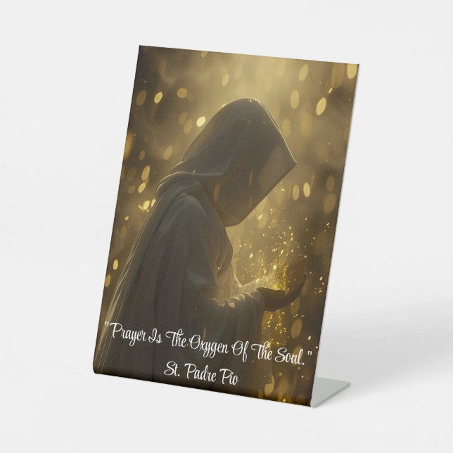 Signe De Table Prayer Is... Pedestal Sign (Recto)