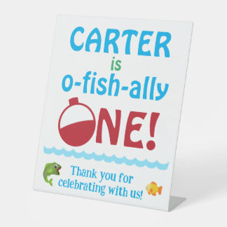 Signe De Table Premier Anniversaire O-fish-ally One Thank You Sig