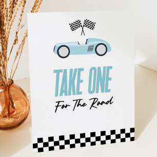 Signe De Table Prenez-En Un Pour La Route Red Race Car Favors