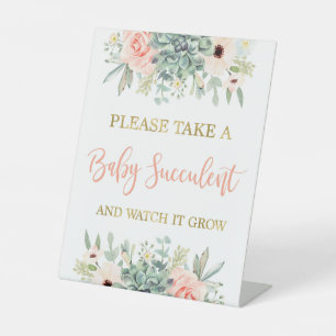 Signe De Table Prenez un bébé succulent
