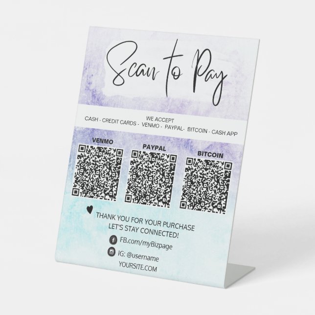 Signe De Table *~* Présentoir de table pliableEnseigne de table Q (Recto)