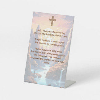 Signe De Table Prière au coucher d'un enfant sur une pancarte