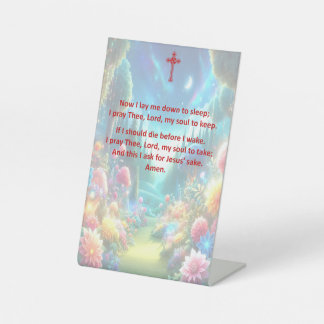 Signe De Table Prière au coucher d'un enfant sur une pancarte