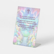 Prière au coucher d'un enfant sur une pancarte