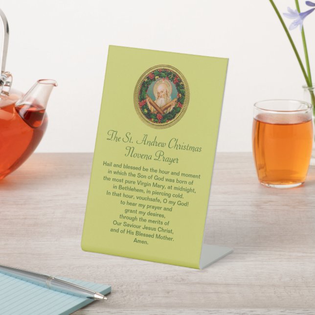 Signe De Table Prière St. Andrew Christmas Novena (In SItu)