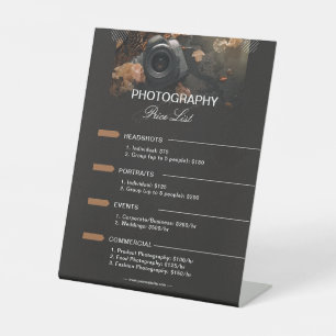 Signe De Table Prix de photographie minimaliste moderne gris fonc