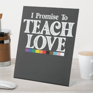 Signe De Table Professeur De Fierté LGBT Je Promets D'Enseigner L