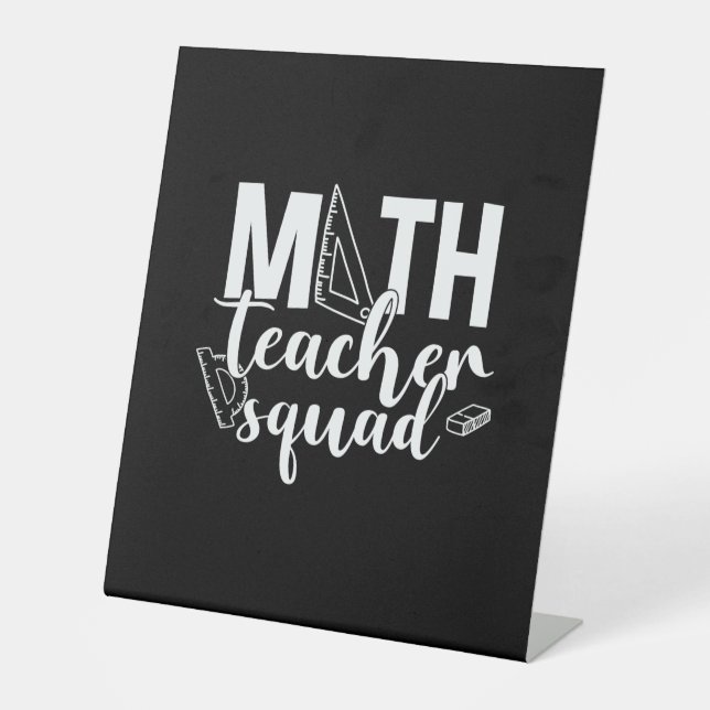 Signe De Table Professeur de mathématiques Équipe d'enseignants d (Recto)