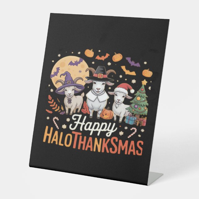 Signe De Table Propriétaires Amoureux des animaux heureux Halloth (Recto)