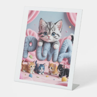 Signe De Table Puma Paws | Fantaisie Féline Mignonne