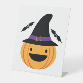 Signe De Table Pumpkin Halloween Jack O Lantern Bat
