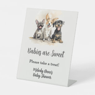 Signe De Table Puppy Chien Tails Garçon Baby shower Traitements