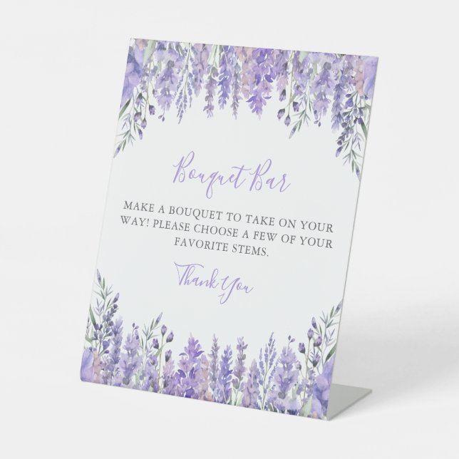 Signe De Table Purple Bouquet Flower Bar (Recto)