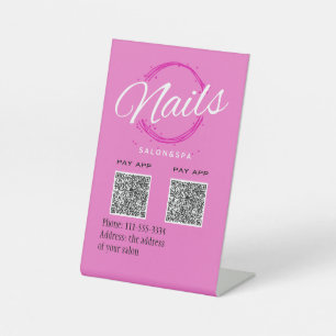 Signe De Table QR code paiement moderne minimaliste pour salon d'