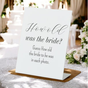 Signe De Table Quel âge avait la mariée Noir Blanc