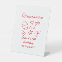 Quinceanera 15e anniversaire de la plage rouge fêt