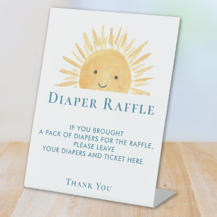 Signe De Table Raffin de couche de Baby shower Sun