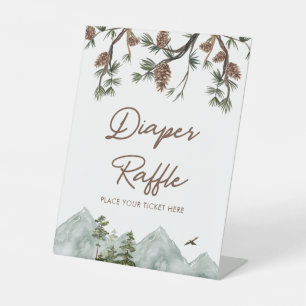 Signe De Table Raffle de couche de montagne rustique