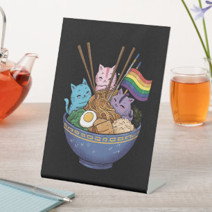 Signe De Table Rainbow Flag Cats Ramen Anime Mois Gay pride LGBT