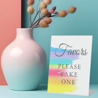 Rainbow Watercolor LGBTQ Wedding Favors Table