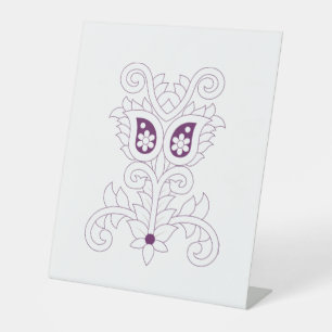 Signe De Table Raisin violet, Raisin, Fleur de miel