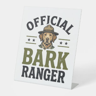 Signe De Table Ranger de l'aboiement officiel Graphique vintage d