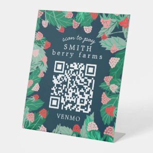 Signe De Table Raspberry Patch SCANNER POUR PAYER CODE QR PERSONN