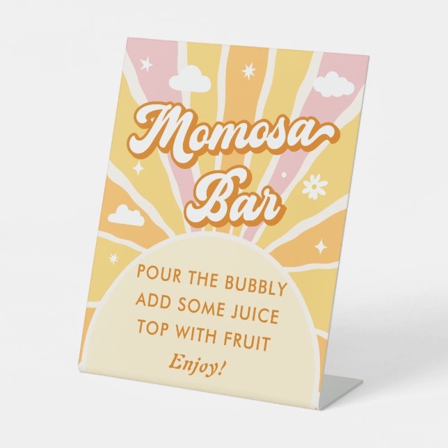 Signe De Table Ray of Sunshine Baby shower Momosa Bar (Recto)