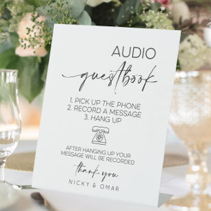 Signe De Table Réception de mariage du livre d'or audio