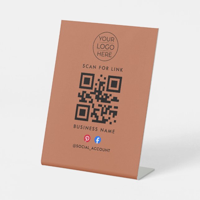 Signe De Table Rechercher le code QR du Link Hub (Recto)