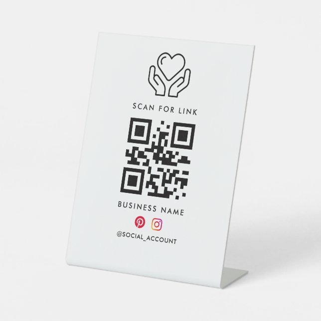 Signe De Table Rechercher le code QR du Link Hub  (Recto)