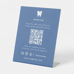 Signe De Table Rechercher le code QR du menu   Site Web   Dentist
