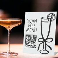 Recherchez le code QR du menu des boissons Bar à c