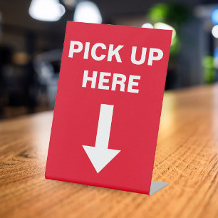 Signe De Table Récupérer ici pilote de livraison à aller