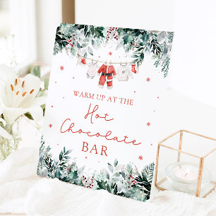 Signe De Table Red Christmas Père Noël Baby shower Hot Chocolat B