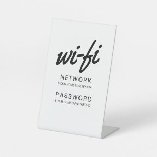 Signe De Table Réfrigérateur de mot de passe Wifi