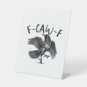 Signe De Table Regard décontracté gothique drôle F Corbeau F esth