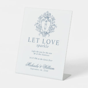 Signe De Table Régence vintage Monogram Mariage Sparkler