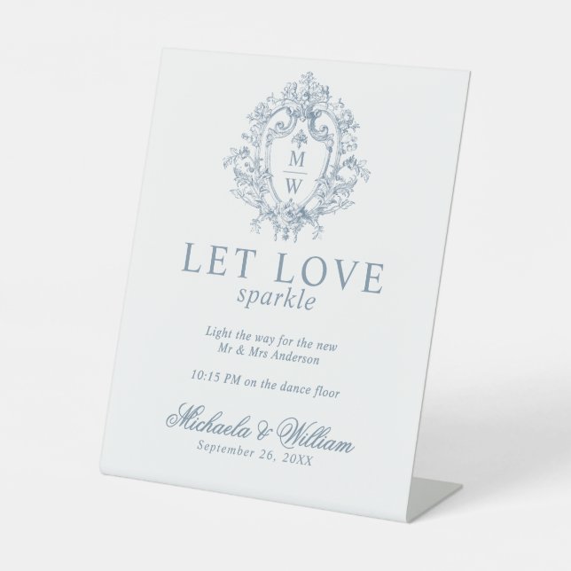 Signe De Table Régence vintage Monogram Mariage Sparkler (Recto)