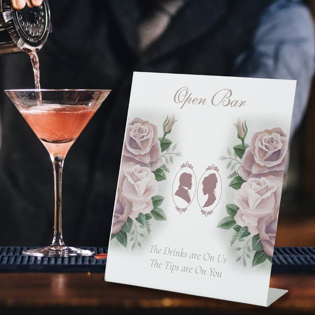 Signe De Table Regency Bridgerton Rose Roses Cameo Open Bar (Créateur téléchargé)